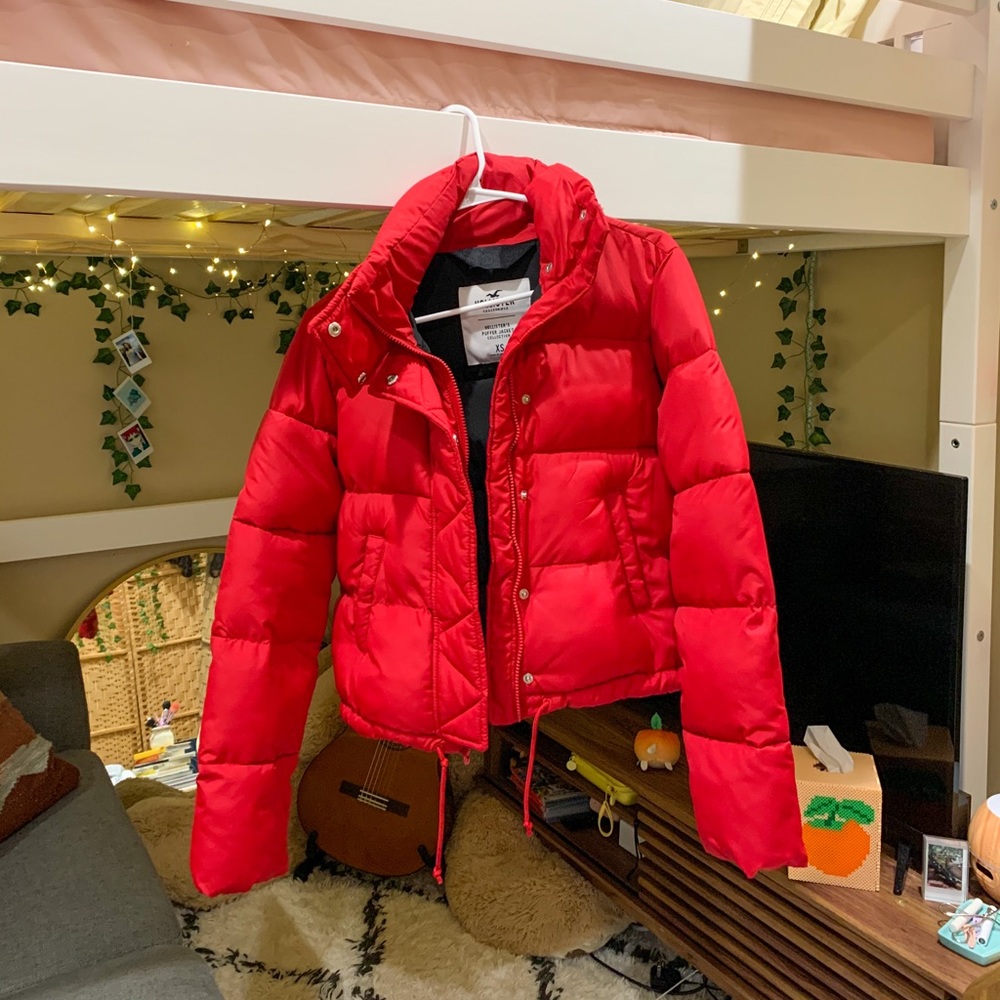 Hollister Red Puffer Jacket